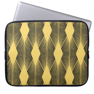Art Deco Abstracte geometrische achtergrond Laptop Sleeve