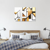 Art Déco Abstrait Or et Noir (Insitu(Chambre))