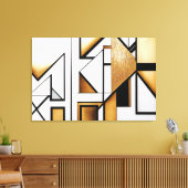 Art Déco Abstrait Or et Noir (Insitu(Salon))