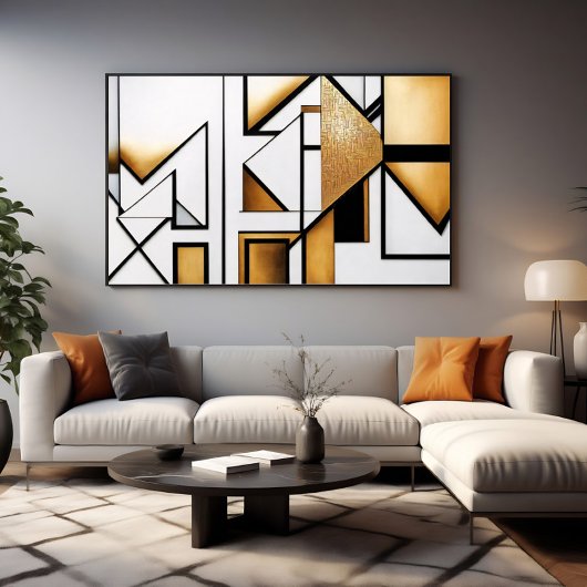 Art Déco Abstrait Or et Noir