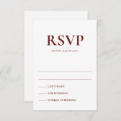 Art Deco Accents Wedding Response Cards Kaart (Voorkant / Achterkant)