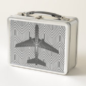 Art Deco Airplane, Graphite en Silver Grey (Voorkant)