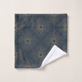 Art Déco Alabere | Étoile éclatée bleu de minuit (Gant de toilette)