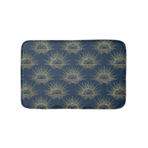Art Deco Alabere Midnight Blue Kroonboog Badmat