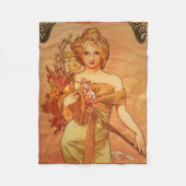 Art Deco, Alphonse Mucha,  kunst Fleece Deken (Voorkant)