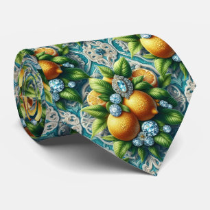 Art Deco Amalfi Citroen Mediterraan Diamanten Stropdas