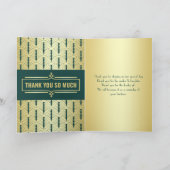 Art Déco Amour & Merci Gold Green Photo Merci (Intérieur)