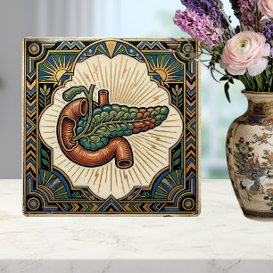Art Deco Anatomische Alvleesklier Diabetes Tegeltje