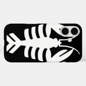  Art Deco Animal, Lobster in White Case-Mate iPhone Case (Achterkant (horizontaal))