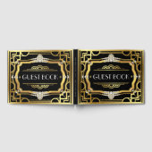 Art Déco Anniversaire Mariage de fête Livre d'or (Complet)