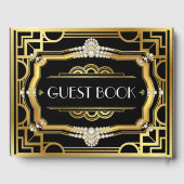 Art Déco Anniversaire Mariage de fête Livre d'or (Verso)