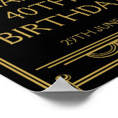 Art Déco ANNIVERSAIRE ou signe de fête faites votr (Coin)