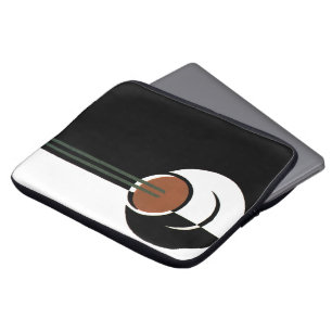 Art Deco antiek, kopje koffie met stoom Laptop Sleeve