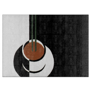 Art Deco antiek, kopje koffie met stoom Snijplank