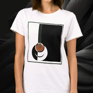 Art Deco antiek, kopje koffie met stoom T-shirt