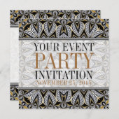 Art déco antique Cocktail pour adultes Invitations (Devant / Derrière)