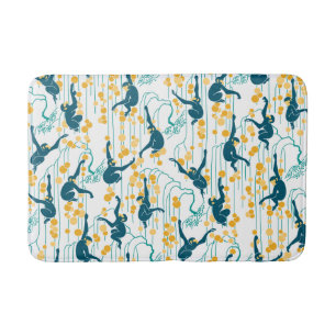 Art Deco-apen (herfst) Badmat