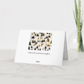 art déco arbres de noël carte de voeux (Dos)