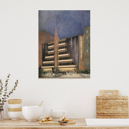  Art Deco Architecture, Building in NYC Poster (Keuken)