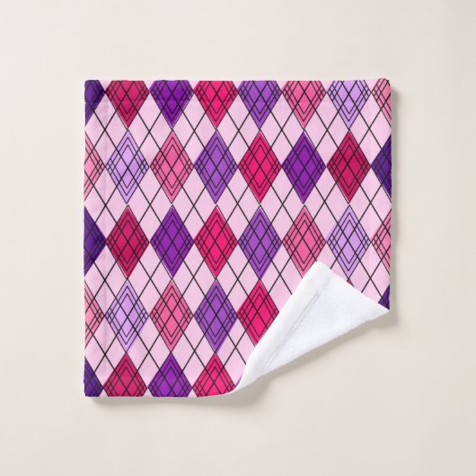 Art Deco Argyle Bad Handdoek (Wasdoekje)