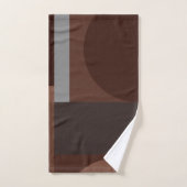 Art Déco Art géométrique - Tons marron et gris (Serviette à main)
