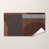 Art Déco Art géométrique - Tons marron et gris (Serviette à main)