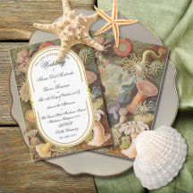 Art Deco Art Nouveau Bloemen Gouden Teen Zee Life