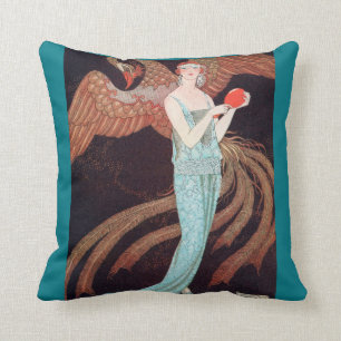 Art Deco, Art Nouveau Cotton Sierkussen