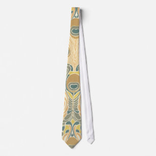 art deco art nouveau pauw patroon kunst stropdas
