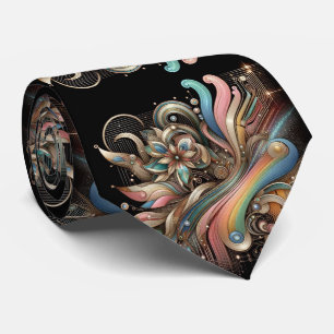 Art Deco Art Nouveau Regenboog Printplaat Das
