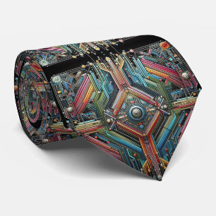 Art Deco Art Nouveau Regenboog Printplaat Das