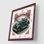 Art Deco auto Vierkante Klok (Hoek)
