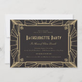 Art Déco Bachelorette Party Invitation (Devant)