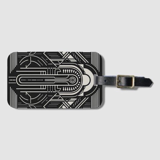 Art Deco Bagagelabel (Voorkant (horizontaal))