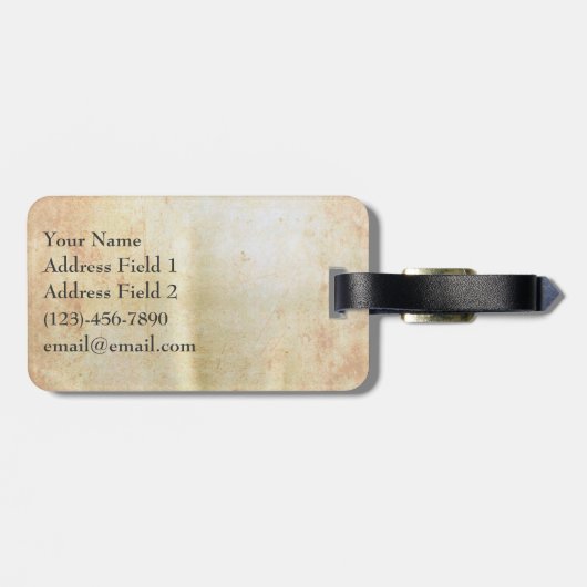 art deco bagagelabel (Achterkant horizontaal)