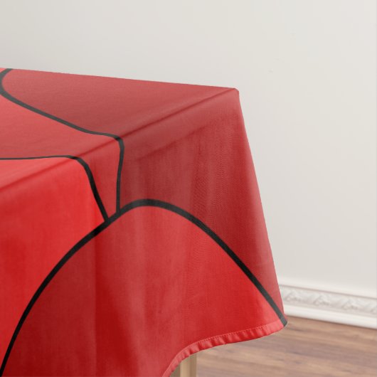 Art Déco Balances Rouges Design Nappe (In Situ)