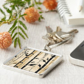 Art Deco Bamboe Sleutelhanger (Zijkant)