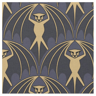 Art Deco Bat Pattern Stof