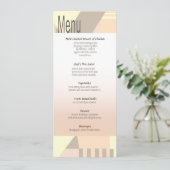 Art Deco Beach Wedding Menu | blozen (Staand voorkant)