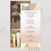 Art Deco Beach Wedding Menu | blozen (Voorkant / Achterkant)