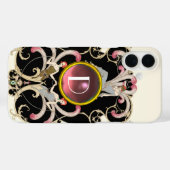 ART DECO BEAUTY MODE PINK GEMSTONE MONOGRAM Case-Mate iPhone CASE (Achterkant (horizontaal))