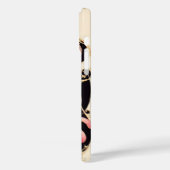 ART DECO BEAUTY MODE RED RUBY GEMSTONE MONOGRAM Case-Mate iPhone CASE (Achterkant / Links)