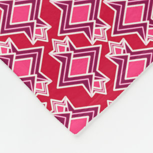 Art Deco behangpatroon, bordeaux wijn Fleece Deken