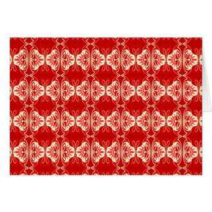 Art Deco-behangpatroon - rood en wit
