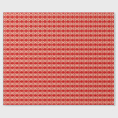 Art Deco-behangpatroon - rood en wit Cadeaupapier (Vlak)