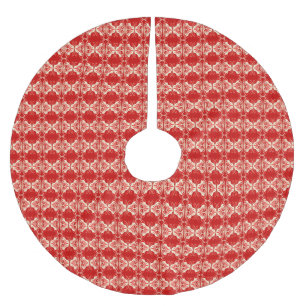 Art Deco-behangpatroon - rood en wit Kerstboom Rok