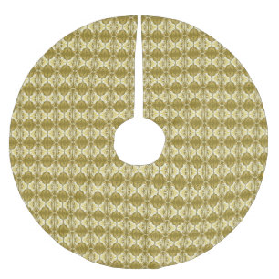 Art Deco-behangselpatroon - goud en wit Kerstboom Rok