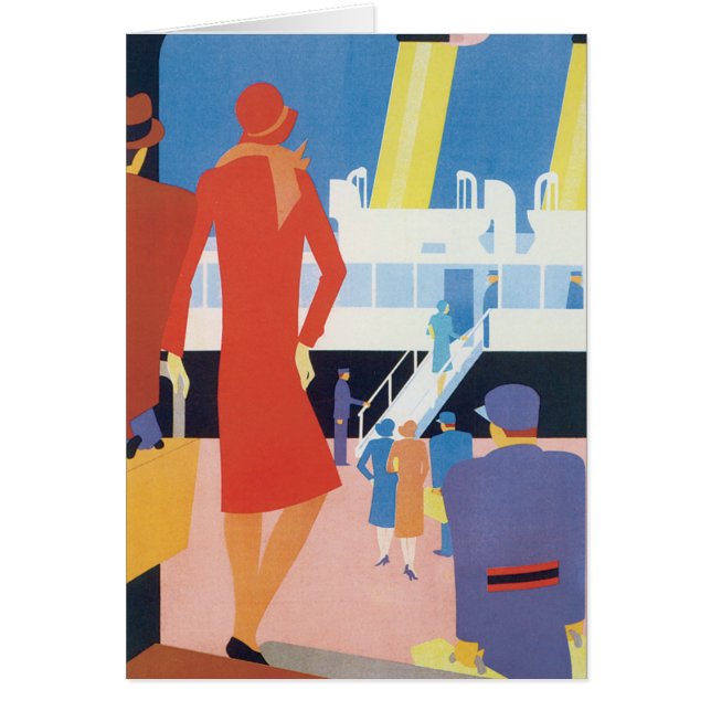 Art Deco Belgium Ferry Poster (Voorkant)