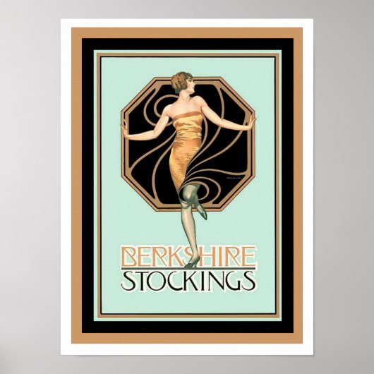 Art Déco Berkshire Stockings Annonce Poster 12 x 1 (Devant)