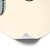 Art Deco Bi-planes - blauw geen tekst. Perfect Poster (Hoek)